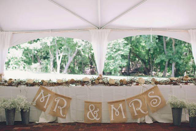 a table for newly weds